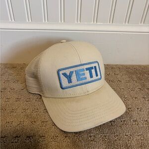 Yeti Cream and Blue SnapBack Hat